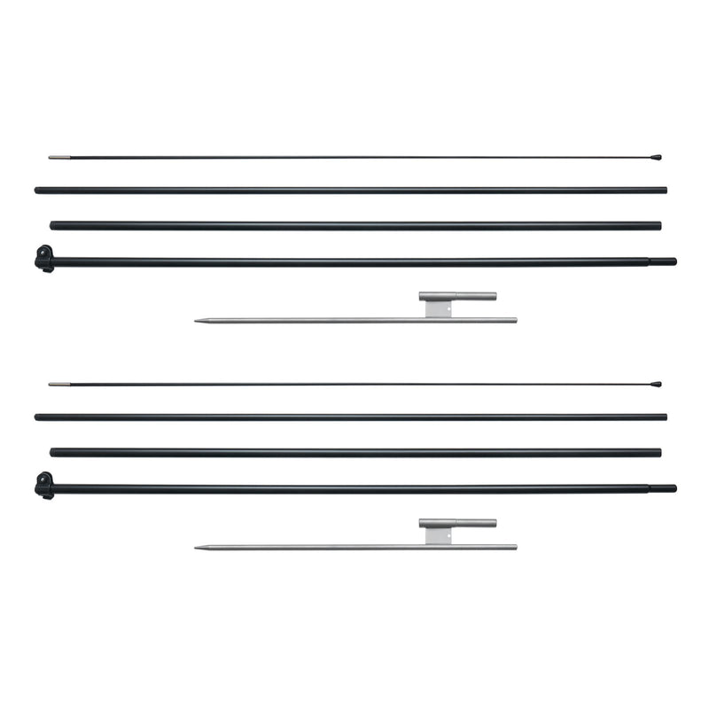 Feather Flag Pole Kit 2 Pack 16.3ft Swooper Flag Pole Ground