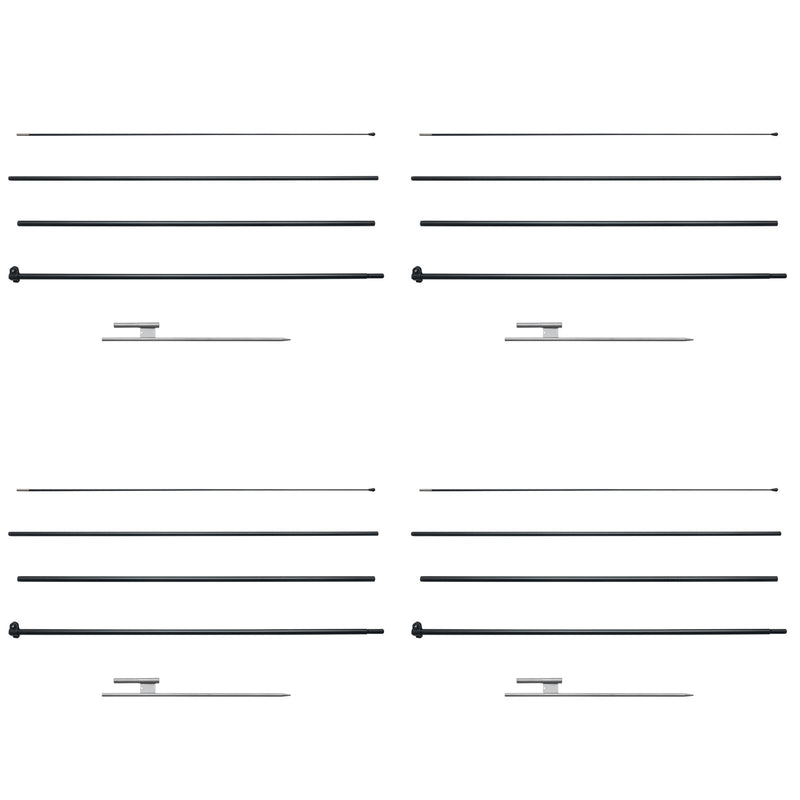 Feather Flag Pole Kit 4 Pack 16.3ft Swooper Flag Pole Ground Stakes
