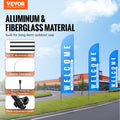 Feather Flag Pole Kit 4 Pack 16.3ft Swooper Flag Pole Ground Stakes