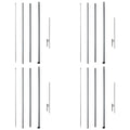 Feather Flag Pole Kit 4 Pack 16.3ft Swooper Flag Pole Ground Stakes