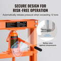 12 Ton Hydraulic H-Frame Floor Shop Press Orange Metal Bending