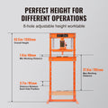12 Ton Hydraulic H-Frame Floor Shop Press Orange Metal Bending