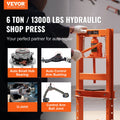 Hydraulic Shop Press 6 Ton H-Frame Benchtop Press Stand Plates