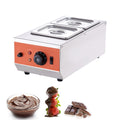 Chocolate Tempering Machine, 2 Tanks Chocolate Melting Pot with TEMP Control, 800W Stainless Steel Electric Commercial Food Warmer For Chocolate/Milk/Cream Melting and Heating