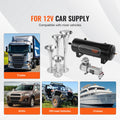 Train Horns Kit, 4 Trumpet Air Horn Kit, 150dB Train Horns for Pickup Trucks, 12V 160 psi Air Compressor 2.6 Gal/10 L Tank with Gauge for Any 12V Vehicle Car Truck Train Van Boat