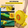Air Blower Pump Fan 450W 0.6HP Inflatable Bounce House Blower