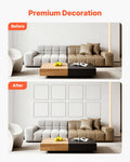 Wall Molding 12 Pack 51x51cm Wainscoting Panels Polystyrene White