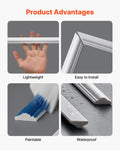 Wall Molding 12 Pack 51x51cm Wainscoting Panels Polystyrene White