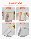Wall Molding 12 Pack 51x51cm Wainscoting Panels Polystyrene White