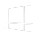 Wainscoting Panels 3 Pack 79x160cm White Polystyrene Wall Trim