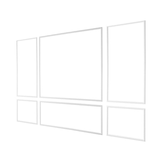 Wainscoting Panels 3 Pack 79x160cm White Polystyrene Wall Trim