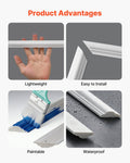 Wainscoting Panels 3 Pack 79x160cm White Polystyrene Wall Trim