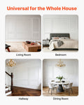 Wainscoting Panels 3 Pack 79x160cm White Polystyrene Wall Trim