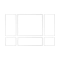Wainscoting Panels 3 Pack 79x160cm White Polystyrene Wall Trim