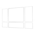 Wainscoting Panels 3 Pack 79x160cm White Polystyrene Wall Trim