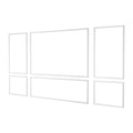 Wainscoting Panels 3 Pack 58x143cm White Polystyrene Wall Trim