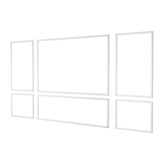 Wainscoting Panels 3 Pack 58x143cm White Polystyrene Wall Trim