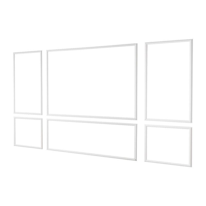 Wainscoting Panels 3 Pack 58x143cm White Polystyrene Wall Trim