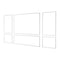 Wainscoting Panels 3 Pack 58x143cm White Polystyrene Wall Trim