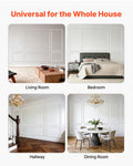 Wainscoting Panels 3 Pack 58x143cm White Polystyrene Wall Trim