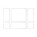 Wainscoting Panels 3 Pack 58x143cm White Polystyrene Wall Trim