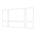 Wainscoting Panels 3 Pack 58x143cm White Polystyrene Wall Trim