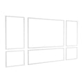 Wainscoting Panels 3 Pack 58x143cm White Polystyrene Wall Trim