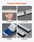 Wainscoting Panels 197x98cm Polystyrene White Paintable Wall Trim
