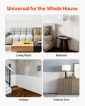 Wainscoting Panels 197x98cm Polystyrene White Paintable Wall Trim