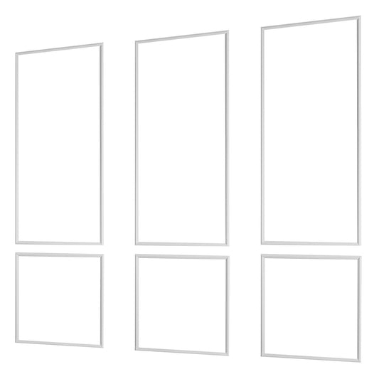 Wall Molding 3 Pack Wainscoting Panels 61x137cm Polystyrene White