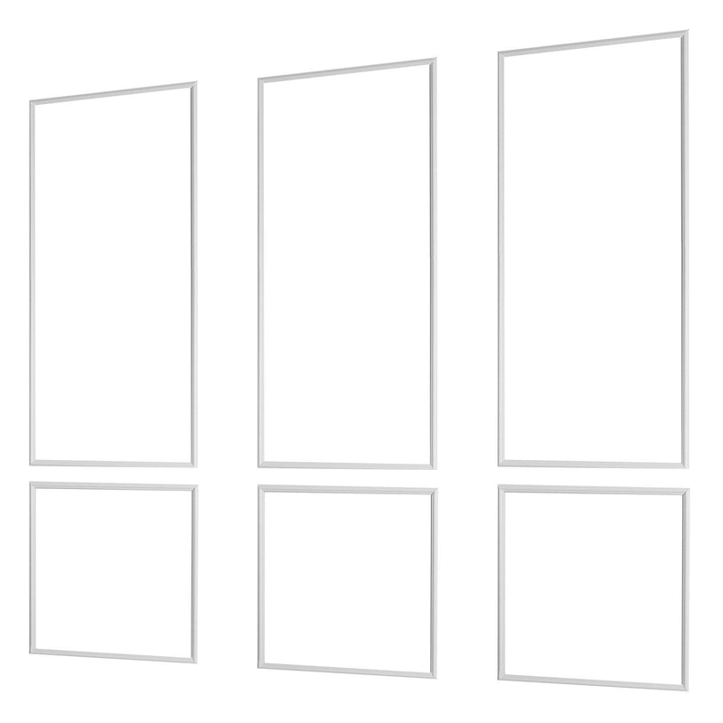 Wall Molding 3 Pack Wainscoting Panels 61x137cm Polystyrene White