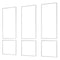Wall Molding 3 Pack Wainscoting Panels 61x137cm Polystyrene White