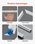 Wall Molding 3 Pack Wainscoting Panels 61x137cm Polystyrene White