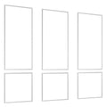 Wall Molding 3 Pack Wainscoting Panels 61x137cm Polystyrene White