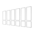 Wall Molding 6 Pack Wainscoting Panels White 61x137cm Polystyrene