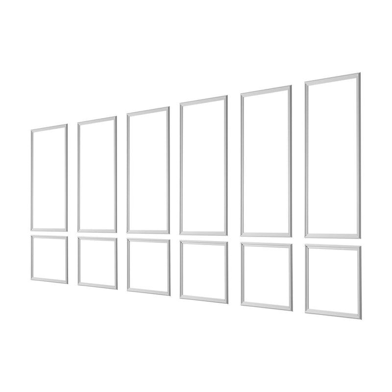 Wall Molding 6 Pack Wainscoting Panels White 61x137cm Polystyrene