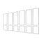 Wall Molding 6 Pack Wainscoting Panels White 61x137cm Polystyrene