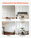 Wall Molding 6 Pack Wainscoting Panels White 61x137cm Polystyrene
