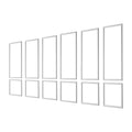 Wall Molding 6 Pack Wainscoting Panels White 61x137cm Polystyrene