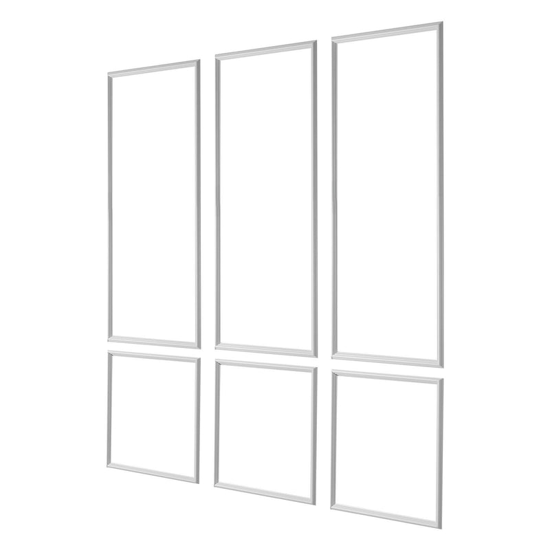 Wainscoting Panels 3 Pack 61x137cm White Polystyrene Wall Trim
