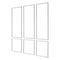 Wainscoting Panels 3 Pack 61x137cm White Polystyrene Wall Trim