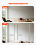 Wainscoting Panels 3 Pack 61x137cm White Polystyrene Wall Trim