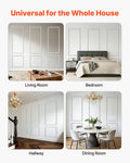 Wainscoting Panels 3 Pack 61x137cm White Polystyrene Wall Trim