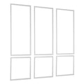 Wainscoting Panels 3 Pack 61x137cm White Polystyrene Wall Trim