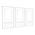 Wainscoting Panels 3 Pack White Dual-Line Polystyrene Wall Trim
