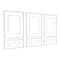 Wainscoting Panels 3 Pack White Dual-Line Polystyrene Wall Trim