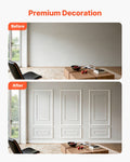 Wainscoting Panels 3 Pack White Dual-Line Polystyrene Wall Trim