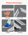 Wainscoting Panels 3 Pack White Dual-Line Polystyrene Wall Trim