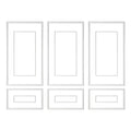 Wainscoting Panels 3 Pack White Dual-Line Polystyrene Wall Trim