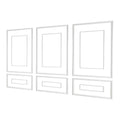Wainscoting Panels 3 Pack White Dual-Line Polystyrene Wall Trim